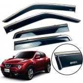 Дефлектор вікна для Nissan Juke 2010-2018 з нерж. хром полоскою